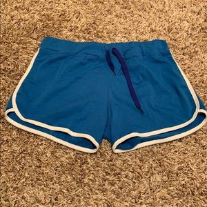 Blue and white shorts